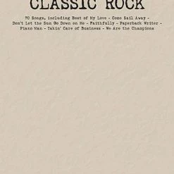 Hal Leonard Classic Rock Budget Books, HL 00310906 Music Books