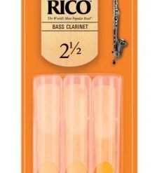 DAddario Rico By D'Addario Bass Clarinet Reeds, Strength 2.5, 3 Pack REA0325 Band & Orchestral