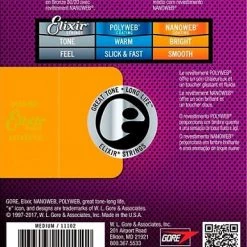 Elixir 11102 Medium Nanoweb 80/20 Bronze Acoustic Guitar Strings