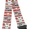 Perri's Leathers 2" Polyester Guitar Strap Red Skelanimal, LPCP-1115