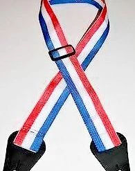 Perri's Leathers Red White And Blue PATRIOTIC July 4th Nylon GUITAR Strap, NWS20-1948