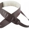 Perri's Leathers 2.5" Brown Leather Guitar Strap With Sheepskin Pad Model # DL325-2213