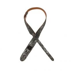 DAddario D'Addario Planet Waves 20SD00 2-Inch Suede With Silver Screened Snakeskin Print Straps