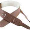 Straps Perri's Leathers 2.5" Tan Leather Guitar Strap With Sheepskin Pad Model # DL325-2212