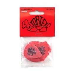 Capos & Picks & Tuners Dunlop 418P.50 Tortex Standard .50mm Red Guitar Picks 12-Pack