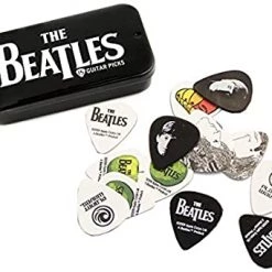 DAddario Capos & Picks & Tuners Planet Waves Beatles Signature Guitar Pick Tins, Logo, Medium 1CAB4-15BT1