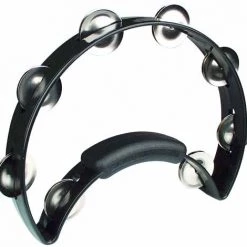 RhythmTech Tambourine, Black, Inch (RT1210)