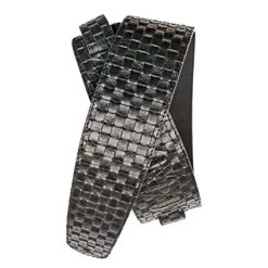 DAddario D'Addario Planet Waves 25LWV-02 Small Basket Weave Leather Guitar Strap - Black Straps