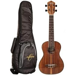 Oscar Schmidt OU5K Concert Ukulele, Koa Top, Deluxe Gigbag Folk Instruments