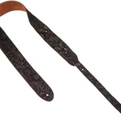 DAddario D'Addario Planet Waves 20SD06 2-Inch Suede Embossed - Black Straps