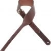 Straps Levy's Leather 3" Wide Tapered Leather Guitar Strap - Burgundy - PM50