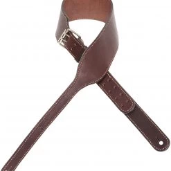 Straps Levy's Leather 3" Wide Tapered Leather Guitar Strap - Burgundy - PM50