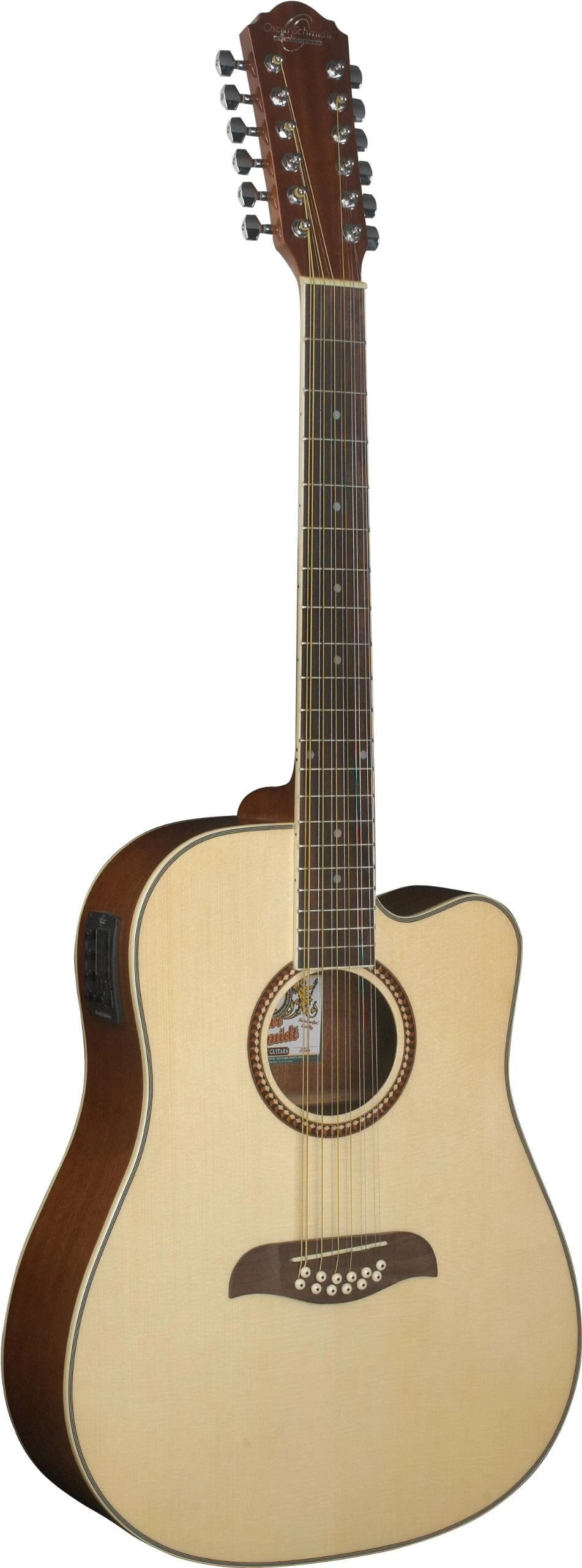 Oscar Schmidt OD312CE 12-Strings Acoustic-Electric Guitar - Natural 3 Oscar Schmidt OD312CE 12-Strings Acoustic-Electric Guitar - Natural
