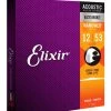 Elixir 11052 Light Nanoweb 80/20 Bronze Acoustic Guitar Strings