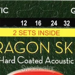 DR Strings DSA-2/12 Dragon-Skin Phosphor Bronze Coated Acoustic Strings - 2-PACK