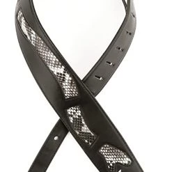 DAddario D'Addario Leather Guitar Strap, Snake Skin Window, L25S1500 Straps