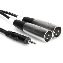 Hosa Stereo Breakout 3.5 Mm TRS To Dual XLR3M 2 M CYX-402M Adapters & Cables