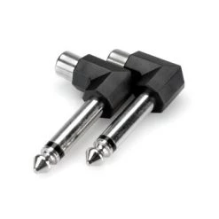 Hosa Right-angle Adaptors RCA To 1/4 In TS GPR-123 Adapters & Cables