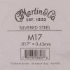 Single Strings Martin M17 Plain Steel Guitar String - .017