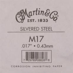 Single Strings Martin M17 Plain Steel Guitar String - .017