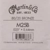 Martin M25B 80/20 Bronze Wound Guitar String - .025 Single Strings