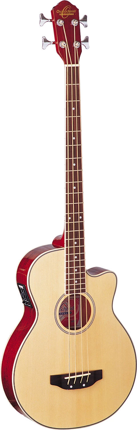 Oscar Schmidt OB100N Acoustic/Electric Bass Guitar With Bag - Natural Guitars 3 Oscar Schmidt OB100N Acoustic/Electric Bass Guitar With Bag - Natural Guitars