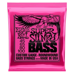 Ernie Ball 2834 Super Slinky Nickel Wound Electric Bass Strings - 45-100 Gauge