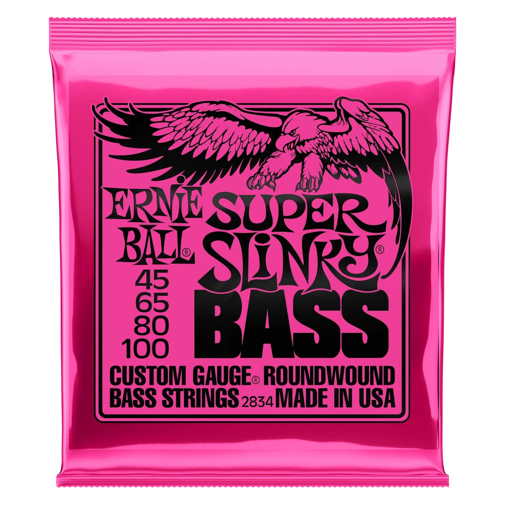 Ernie Ball 2834 Super Slinky Nickel Wound Electric Bass Strings - 45-100 Gauge 3 Ernie Ball 2834 Super Slinky Nickel Wound Electric Bass Strings - 45-100 Gauge