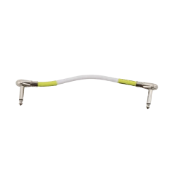 Ernie Ball 6" ANGLE / ANGLE PATCH CABLE - WHITE - SINGLE Adapters & Cables
