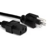 Hosa Power Cord 18 AWG, IEC C13 To NEMA 5-15P 8 Ft, PWC-148 Adapters & Cables