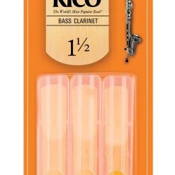 DAddario Rico By D'Addario Bass Clarinet Reeds, Strength 1.5, 3 Pack REA0315 Band & Orchestral