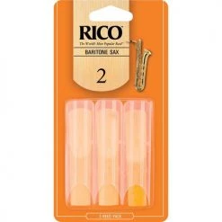 DAddario Band & Orchestral Rico By D'Addario Baritone Sax Reeds, Strength 2, 3-pack RLA0320