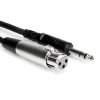 Hosa Balanced Interconnect XLR3F To 1/4 In TRS 5 Ft STX-105F
