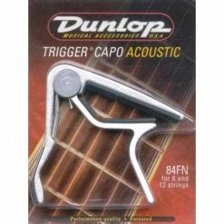 Capos & Picks & Tuners Dunlop 84FN Acoustic Trigger Capo, Flat, Nickel