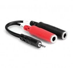 Hosa Stereo Breakout 3.5 Mm TRS To Dual 1/4 In TSF YMP-137 Adapters & Cables