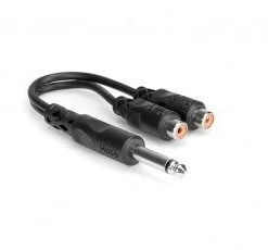 Hosa Y Cable 1/4 In TS To Dual RCAF YPR-103 Adapters & Cables