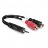 Hosa Stereo Breakout 3.5 Mm TRS To Dual RCAF YRA-154 Adapters & Cables