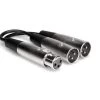 Hosa Y Cable XLR3F To Dual XLR3M 6 In YXM-121
