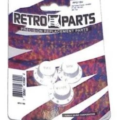 Others Retro Parts RP215W Strat Volume & Tone Knob Set White Guitar Accessoires