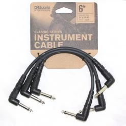 DAddario Adapters & Cables D'Addario Classic Series Patch Cable, 3-pack, 6 Inches PW-CGTP-305