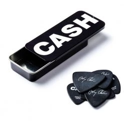 Dunlop JCPT04H Johnny Cash Guitar Pick Tin, Bold, Heavy (6-Pack) Capos & Picks & Tuners