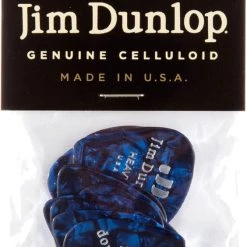 Capos & Picks & Tuners Dunlop Blue Pearl Celluloid Standard Guitar Picks Heavy 12 Pack, 483P10HV