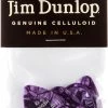 Dunlop Pruple Pearl Celluloid Standard Guitar Picks Medium 12 Pack, 483P13MD 2 Dunlop Pruple Pearl Celluloid Standard Guitar Picks Medium 12 Pack, 483P13MD