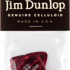 Capos & Picks & Tuners Dunlop Red Pearl Celluloid Standard Guitar Picks Thin 12 Pack, 483P09TH