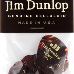 Dunlop Shell Celluloid Standard Guitar Picks Heavy 12 Pack, 483P05HV