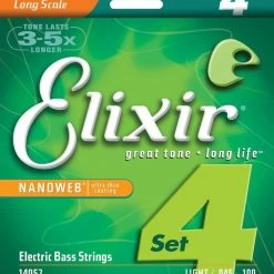 Elixir Strings 14052 Bass Guitar Strings With Nanoweb Coating