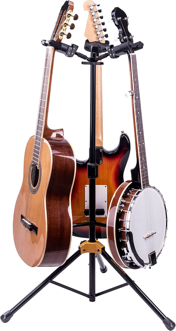 HERCULES AUTO GRIP SYSTEM (AGS) TRIPLE GUITAR STAND, FOLDABLE BACKREST, GS432B PLUS Hangers & Stands 3 HERCULES AUTO GRIP SYSTEM (AGS) TRIPLE GUITAR STAND, FOLDABLE BACKREST, GS432B PLUS Hangers & Stands