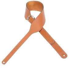 Straps Levy's Leather 3" Wide Tapered Leather Guitar Strap - Tan - PM50