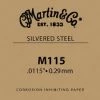 Single Strings Martin M115 Plain Steel Guitar String - .0115
