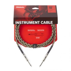 DAddario D'Addario Braided Instrument Cable, 10' - Camouflage, PW-BG-10CF Adapters & Cables